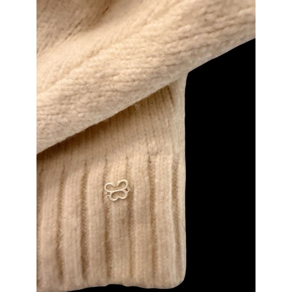 Sunday Best by Aritzia Peggy Cropped Merino Wool Sweater – Cream Size Medium - Picture 4 of 8